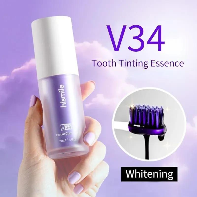 V34 Purple Teeth Whitening Serum 50ml Anti Aging & Brightening