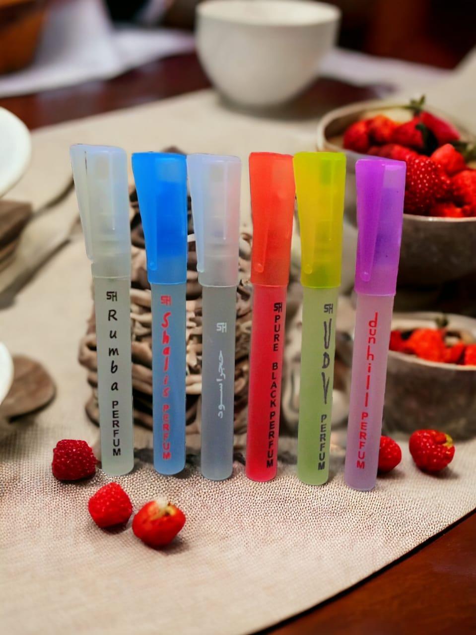 Unisex Long Lasting Pocket Perfumes Multicolor Pack of 6