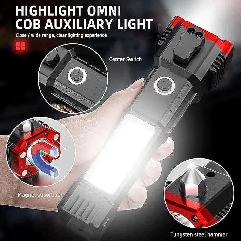 Rechargeable LED Torch Light 3W Black ABS