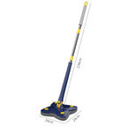Automatic Kitchen Mop Blue Yellow Plastic 2 Pads