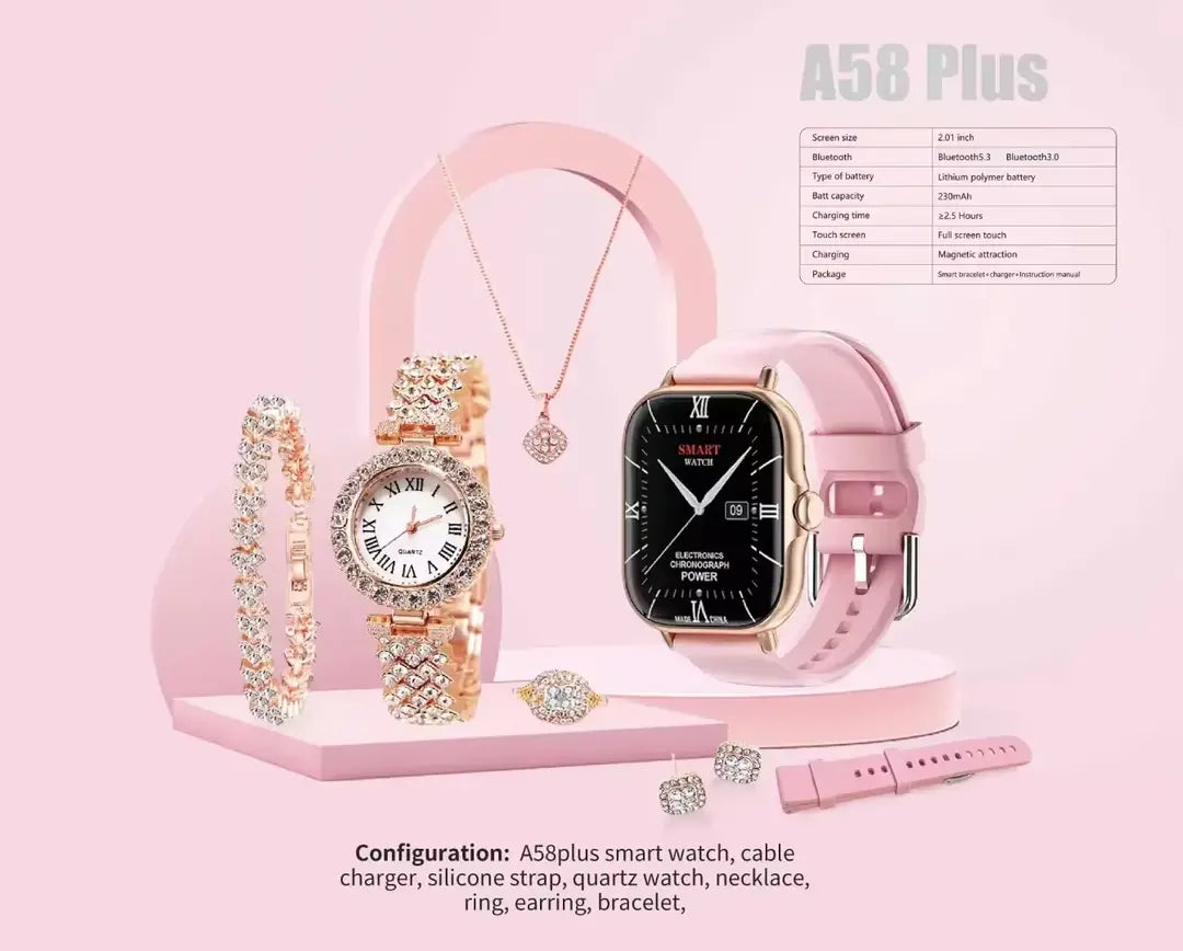 A58 Plus 6 In 1 - Smartwatch For Women |