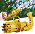 Golden 8-Hole Bubble Gun for Kids & Parties