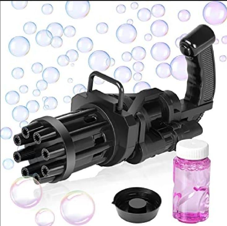 Golden 8-Hole Bubble Gun for Kids & Parties