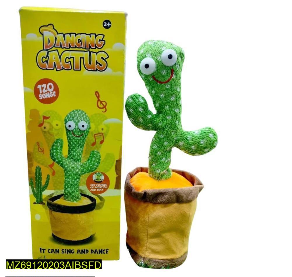 Dancing Cactus Plush Toy Green 360 Rotate