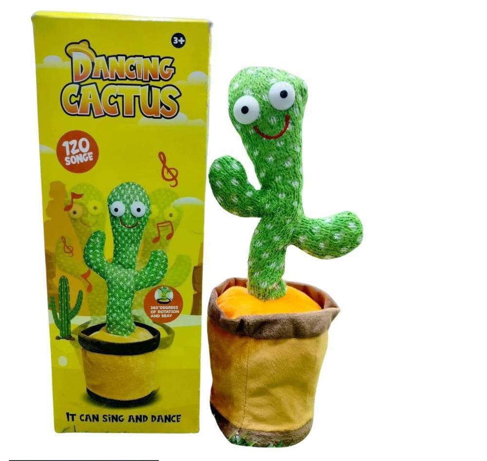 Dancing Cactus Plush Toy Green 360 Rotate