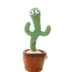 Dancing Cactus Plush Toy Green 360 Rotate